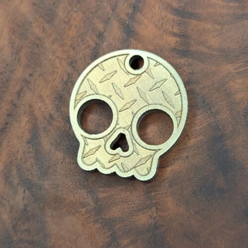 Heavy Skull Pendant Charm, Stainless Steel, Titanium, Copper, and Brass - Image 11