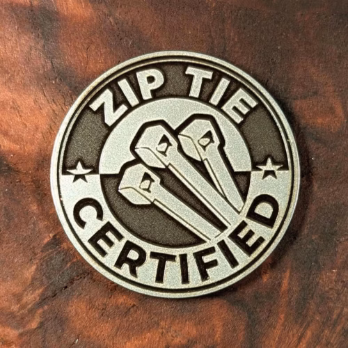 Reddy Kilowatt/Zip Tie Certified Electrical Meme Challenge Coin Technician EDC - Image 2