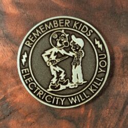 Reddy Kilowatt/Zip Tie Certified Electrical Meme Challenge Coin Technician EDC